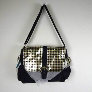 Kalencom Baby Diaper Bag Infant Black Gold + Bottle Bag Zip Pouch Changing Pad